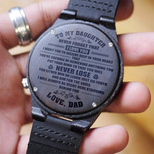 Load image into Gallery viewer, Family Viking Gift For Daughter Love Dad Wooden Watch