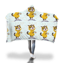Load image into Gallery viewer, Love Cat Hooded Blanket