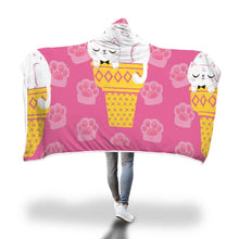 Load image into Gallery viewer, Love Cat Hooded Blanket