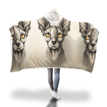 Load image into Gallery viewer, Love Cat Hooded Blanket