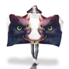 Load image into Gallery viewer, Love Cat Hooded Blanket