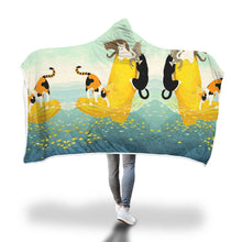Load image into Gallery viewer, Love Cat Hooded Blanket