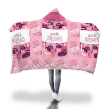Load image into Gallery viewer, Love Cat Hooded Blanket
