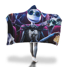 Load image into Gallery viewer, Jack Skellington Hooded Blanket