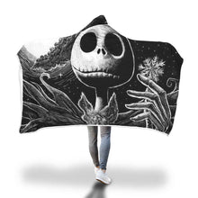 Load image into Gallery viewer, Jack Skellington Hooded Blanket