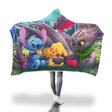 Load image into Gallery viewer, Stitch Lilo Hooded Blanket