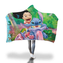 Load image into Gallery viewer, Stitch Lilo Hooded Blanket