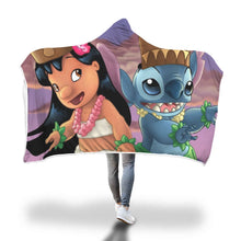 Load image into Gallery viewer, Stitch Lilo Hooded Blanket