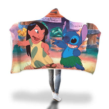 Load image into Gallery viewer, Stitch Lilo Hooded Blanket
