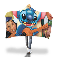 Load image into Gallery viewer, Stitch Lilo Hooded Blanket