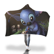 Load image into Gallery viewer, Stitch Lilo Hooded Blanket