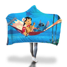 Load image into Gallery viewer, Stitch Lilo Hooded Blanket