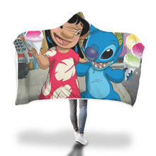 Load image into Gallery viewer, Stitch Lilo Hooded Blanket