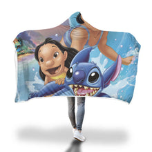 Load image into Gallery viewer, Stitch Lilo Hooded Blanket