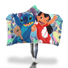 Load image into Gallery viewer, Stitch Lilo Hooded Blanket