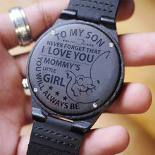 Load image into Gallery viewer, Love Elephant Gift For Son From Mom Wooden Watch