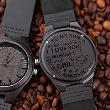 Load image into Gallery viewer, Love Elephant Gift For Son From Mom Wooden Watch