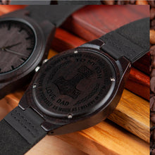 Load image into Gallery viewer, Viking Wooden Watch Family Gift For Son , Love Dad