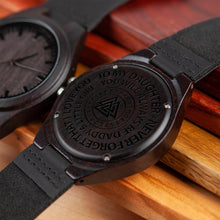 Load image into Gallery viewer, Viking Family Gift For Daughter , Love Dad Wooden Watch