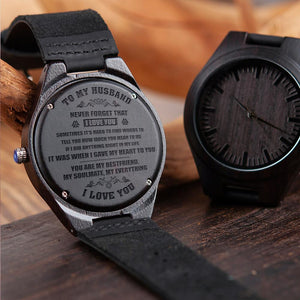 Family Gift For Husband Wooden Watch Viking