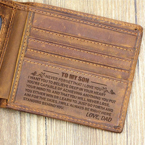 Family Gift For Son From Dad Men Wallet