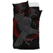 Load image into Gallery viewer, Viking Red Raven Bedding Set