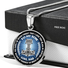 Load image into Gallery viewer, Viking Family Gift For Son Love Dad Necklace