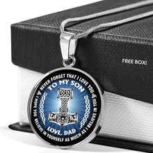 Load image into Gallery viewer, Viking Family Gift For Son From Dad Necklace