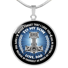 Load image into Gallery viewer, Viking Family Gift For Son From Dad Necklace