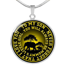 Load image into Gallery viewer, Love Elephant Family Gift For Son From Mom Necklace