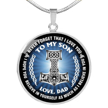 Load image into Gallery viewer, Viking Family Gift For Son Love Dad Necklace