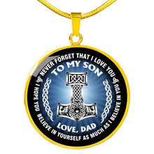 Load image into Gallery viewer, Viking Family Gift For Son From Dad Necklace
