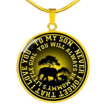 Load image into Gallery viewer, Love Elephant Family Gift For Son From Mom Necklace