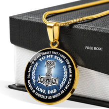 Load image into Gallery viewer, Viking Family Gift For Son From Dad Necklace