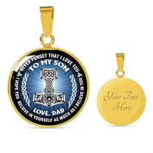 Load image into Gallery viewer, Viking Family Gift For Son Love Dad Necklace