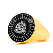 Load image into Gallery viewer, Viking Odin Horn Ring