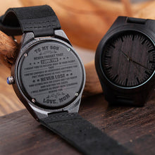 Load image into Gallery viewer, Viking Family Gift For Son From Mom Wooden Watch