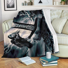 Load image into Gallery viewer, Viking Raven Thor Premium Blanket