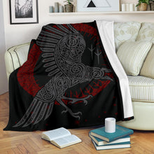 Load image into Gallery viewer, Viking Raven Premium Blanket