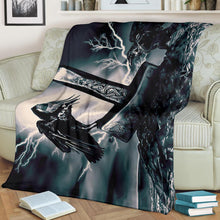 Load image into Gallery viewer, Viking Raven Thor Premium Blanket