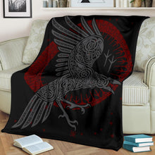 Load image into Gallery viewer, Viking Raven Premium Blanket