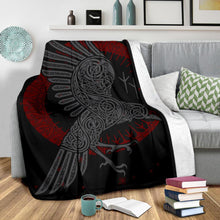 Load image into Gallery viewer, Viking Raven Premium Blanket