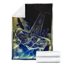 Load image into Gallery viewer, Vikings Raven Thor Premium Blanket