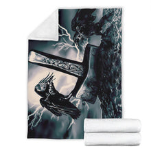 Load image into Gallery viewer, Viking Raven Thor Premium Blanket