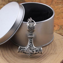Load image into Gallery viewer, Thor's hammer mjolnir pendant Keychain viking
