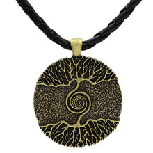 Load image into Gallery viewer, Vikings Amulet The Tree of Life Yggdrasil Nordic Talisman Pendant Necklace - Stainless Steel Chain