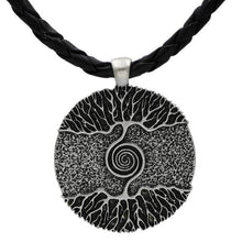 Load image into Gallery viewer, Vikings Amulet The Tree of Life Yggdrasil Nordic Talisman Pendant Necklace - Stainless Steel Chain