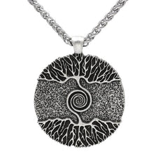 Load image into Gallery viewer, Vikings Amulet The Tree of Life Yggdrasil Nordic Talisman Pendant Necklace - Stainless Steel Chain