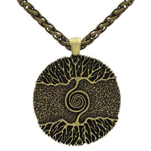 Load image into Gallery viewer, Vikings Amulet The Tree of Life Yggdrasil Nordic Talisman Pendant Necklace - Stainless Steel Chain