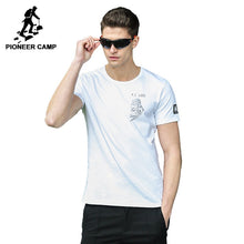 Load image into Gallery viewer, Pioneer Camp New men T- shirt brand-clothing print T shirt male print slim fit short sleeve Tshirt black white ADT701104A